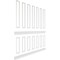 Ekena Millwork 94 1/2"L (Adjustable 108"H to 132"H) Ashford Square Panel Stacked Wall Wainscot Paneling Kit WPKUST022P108 - alternate 2